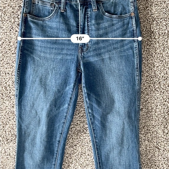 Madewell 10” High Rise Skinny Jeans - Medium Wash - Size 27 - Classic Minimal - Picture 10 of 11